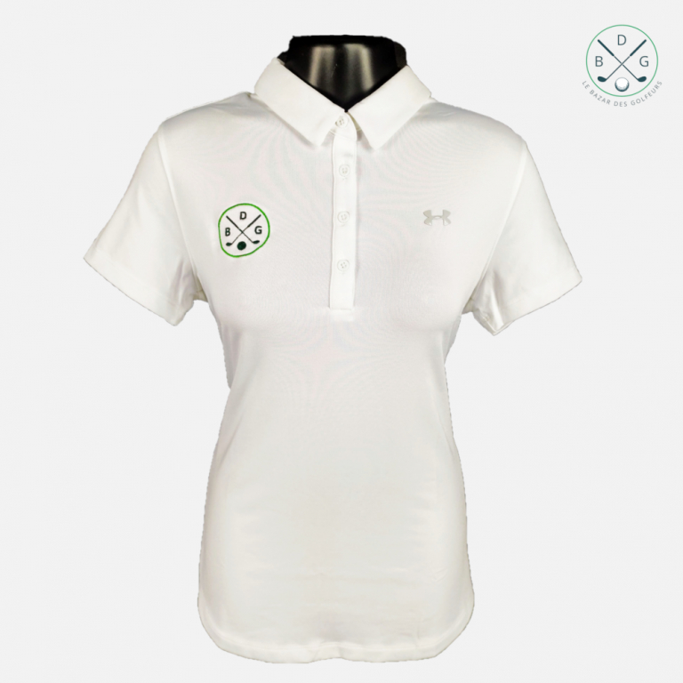 Le polo de golf Under Armour femme Le Bazar des Golfeurs blancTextile femme