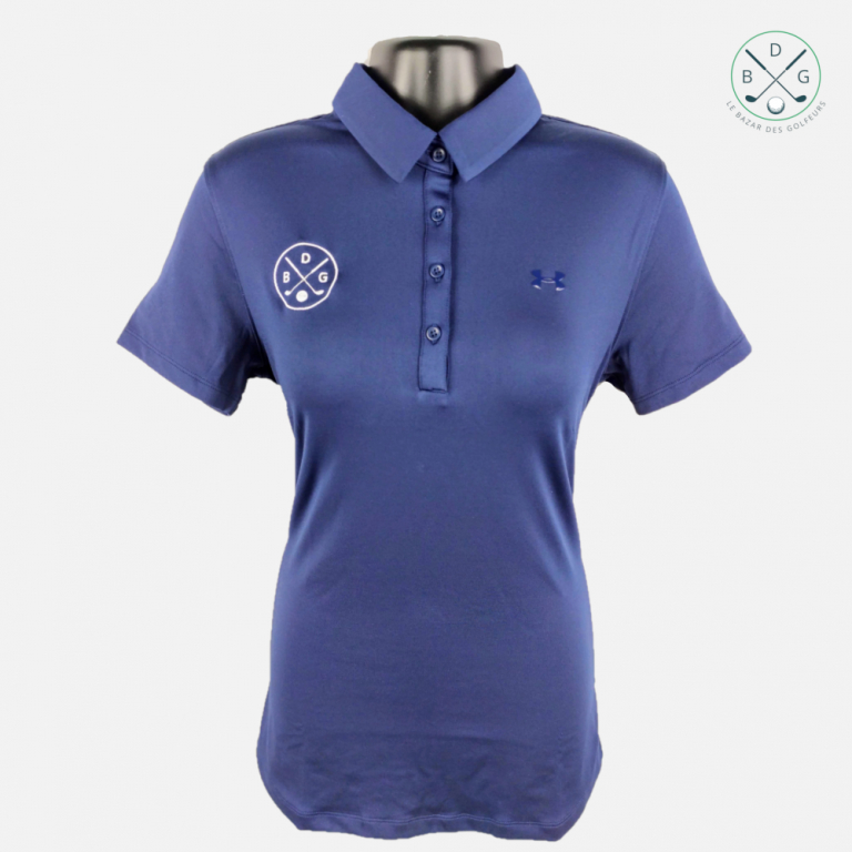 Le polo de golf Under Armour femme Le Bazar des Golfeurs bleuTextile femme