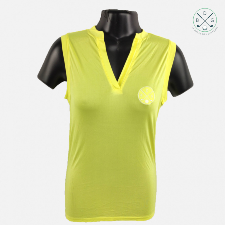 Le débardeur de golf femme jaune Le Bazar des GolfeursTextile femme